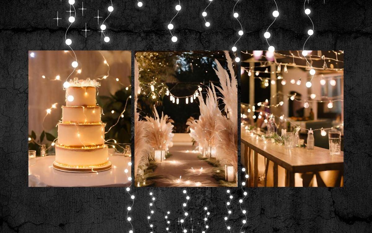 Get ready to create a magical ambiance at your dream wedding! Explore these 21 enchanting ways to incorporate fairy lights in your reception decor, whether it's outdoors or indoors. Don't miss the captivating ideas for backdrops! #WeddingInspo #FairyLights #WeddingDecor #LightUpYourWedding