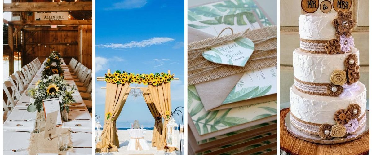Discover 23 charming burlap wedding ideas for a rustic and elegant touch to your special day. From table runners to bouquets, burlap adds a charming, natural element to your wedding decor. #BurlapWeddingIdeas #RusticWeddingDecor #RusticChic