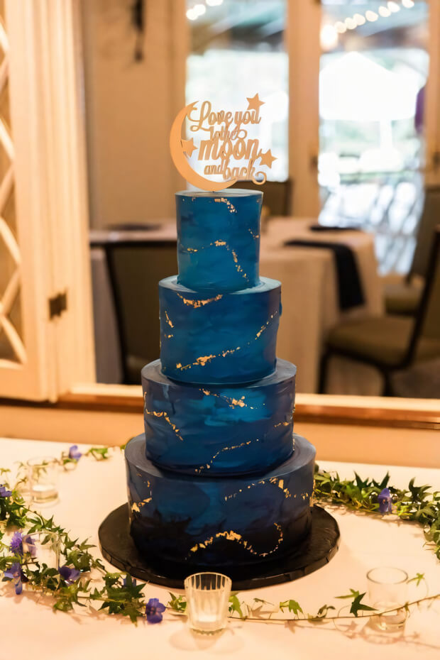 Cake twinkling with edible stars, creating a celestial wonder