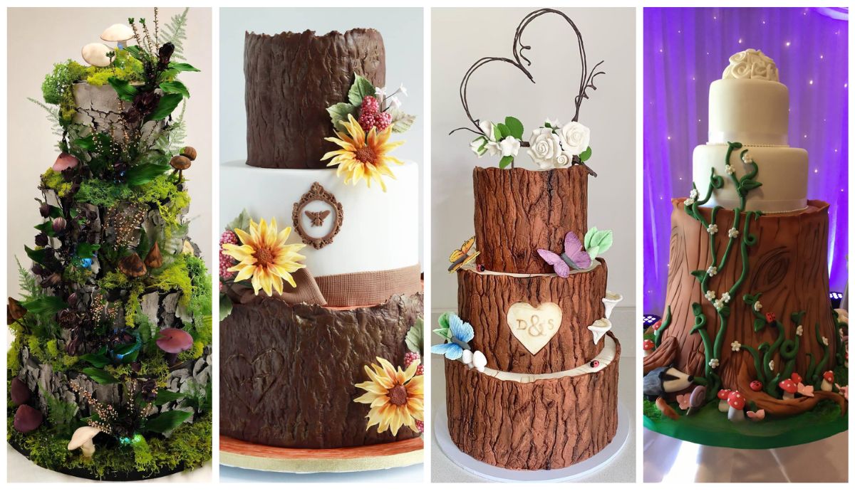 Discover 22 beautiful tree stump wedding cake ideas that will add a rustic touch to your special day. From simple designs to intricate details, these cakes are perfect for a woodland or outdoor themed wedding. #weddingcake #rusticwedding #woodlandwedding #weddinginspiration